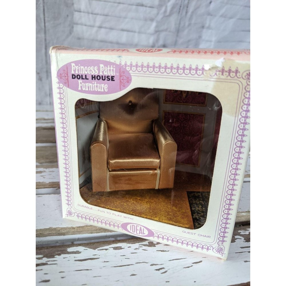 Princess Patti gold‎ guest chair 4470-1 dollhouse f